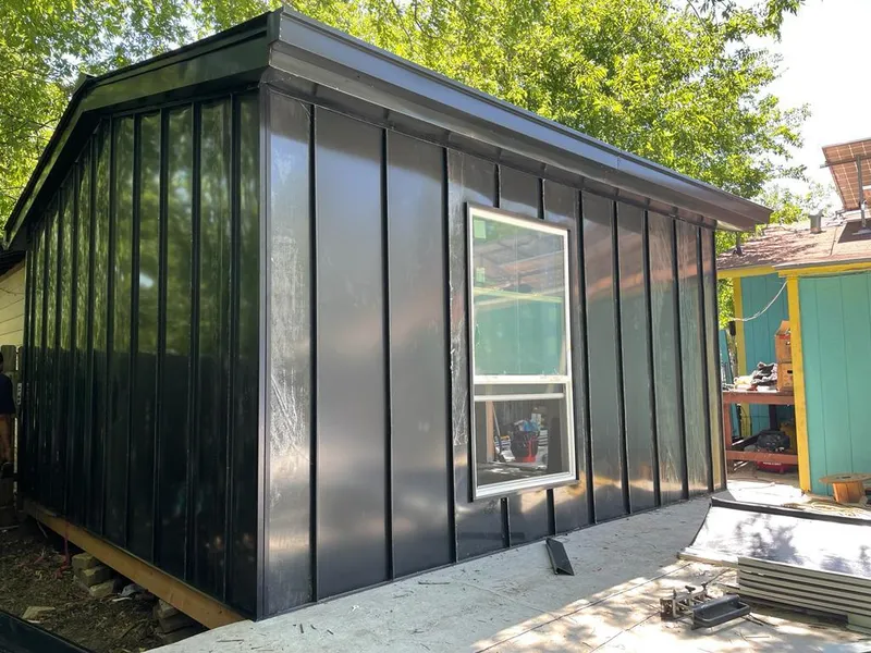 Black standing seam metal wall panels for Metal Roof Installation in Difficult Run